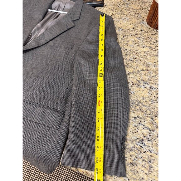 Lauren Ralph Lauren Men Wool Blazer Jacket Gray Houndstooth Pattern 2-Button 48R - Picture 9 of 15
